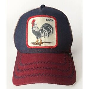 Goorin Bros Hat Cap Snap Back Trucker Patch Blue Red Mesh The Farm Mens